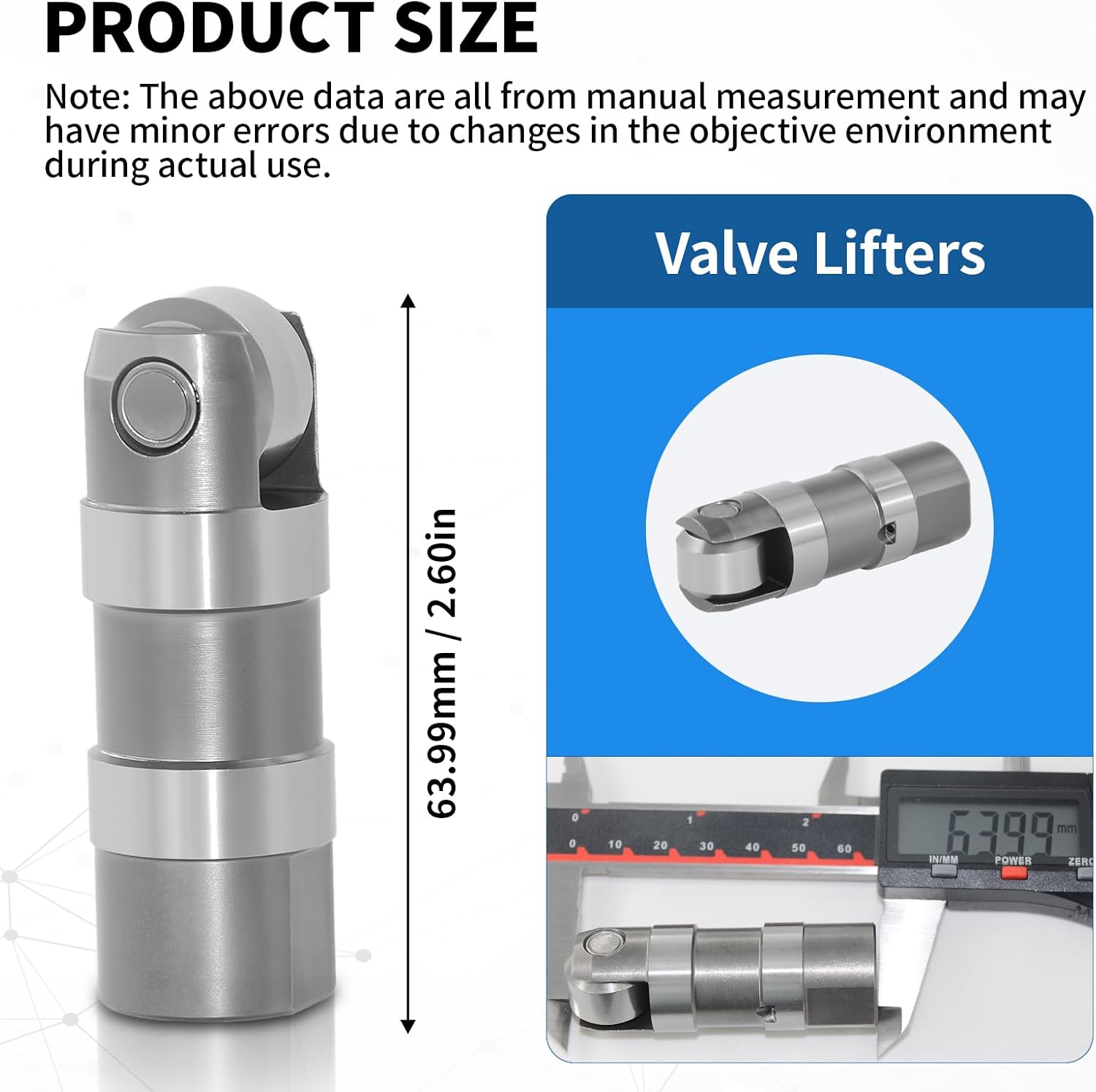 6Pcs F2SZ6500A Hydraulic Valve Lifter For 1985-2008 Ford E150 E250 F150 F250 Mustang for Lincoln for Mazda for Mercury 3.0L 3.8L 3.9L 4.2L 5.0L 5.8L V6 V8 Engine Replaces HT-2205 JB-2205