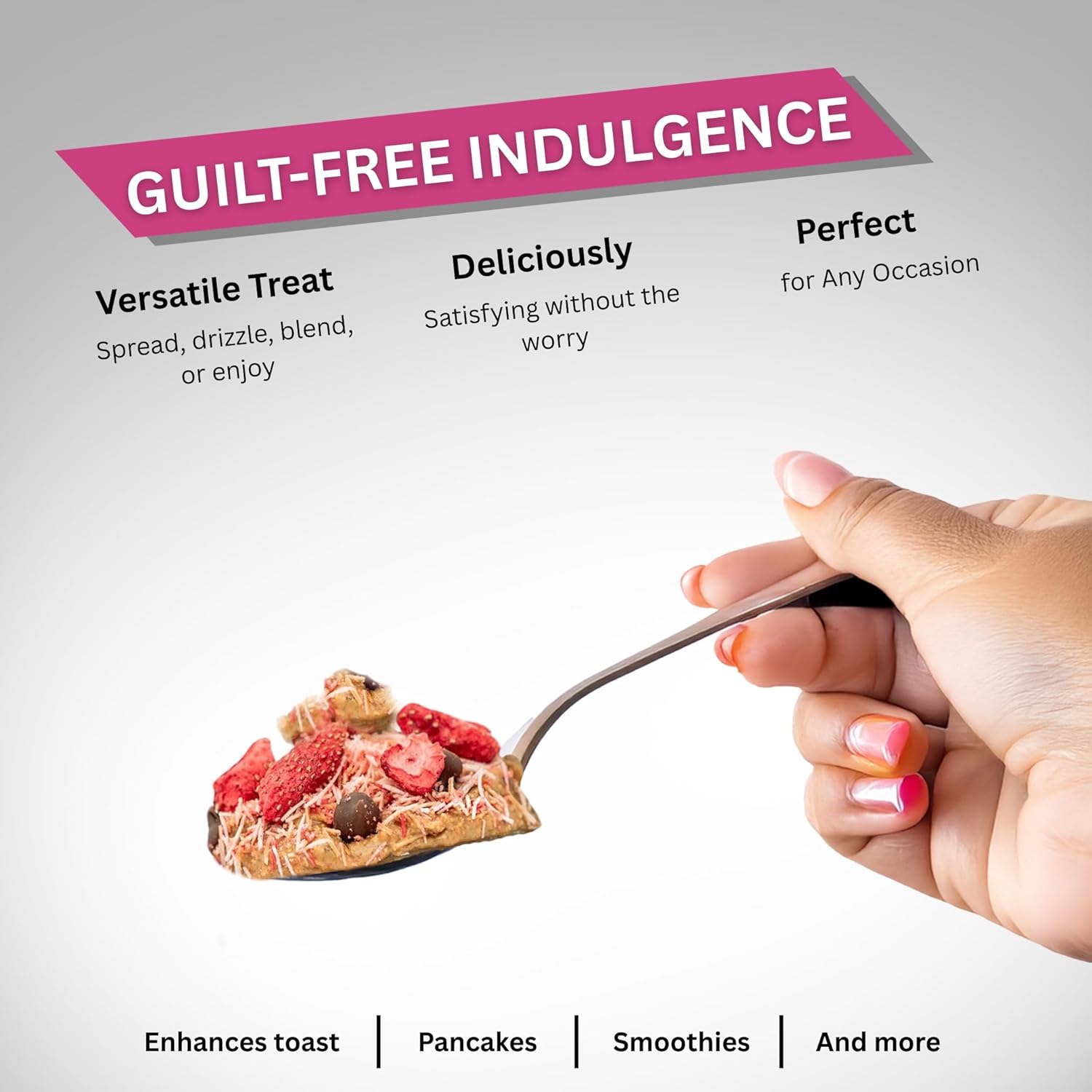 Rainbow Nut Butter, Strawberry Dubai Chocolate Hazelnut Spread, Treat, Snack, Dessert, High Protein Flavored Nut Butter, (16 oz Jar).