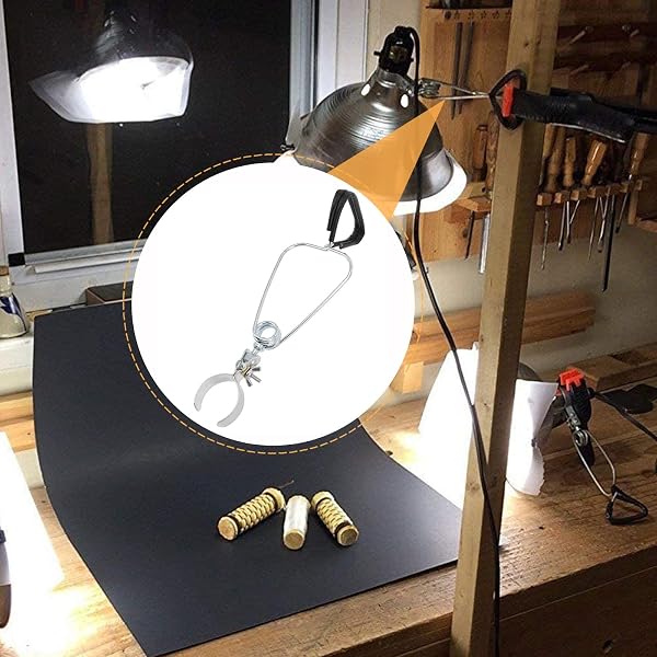 KHBUAB Clip Morsetto Robusto e in Lega Nera per Lampada per Rettili per Tartarughe e Gechi, Interno ed Esterno - 5