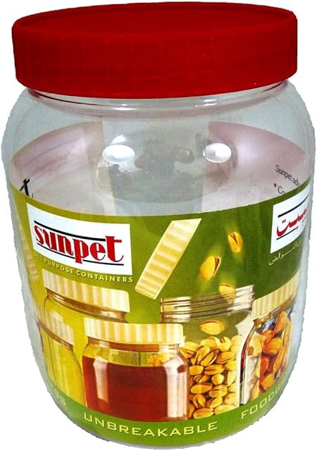 Sunpet 3000ml Red Top Plastic Reusable Food Kitchen Storage Canister Box