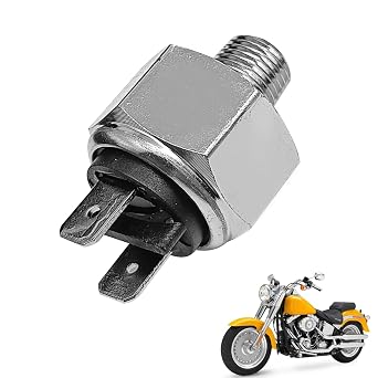 Pleoos Hydraulic Rear Brake Light Switch, Tinned Copper Terminal, Replace OE DS-272191 Compatible with Harley Davidson Softail, Heritage, Sportster, Fat Bob, Low Rider, Electra Glide, etc