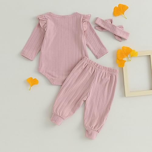 Miniatura 4 de TheFound Ropa de primavera para bebé recién nacida, traje de San Valentín, manga larga, estampado de corazón, sudadera con pantalones