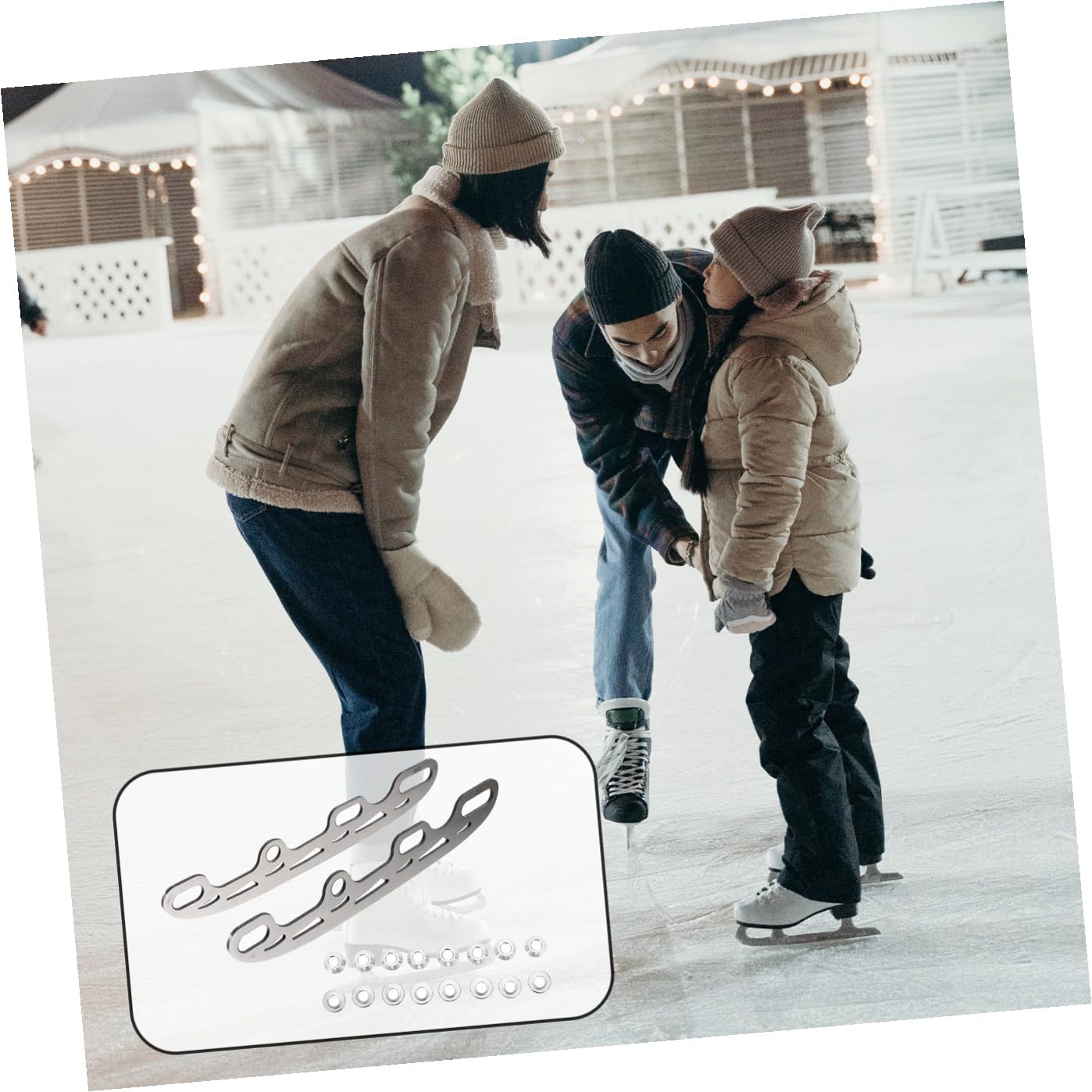 Cuchillas Patines Ruedas Acero Inoxidable con Tapones Reemplazables para Hockey y Artístico