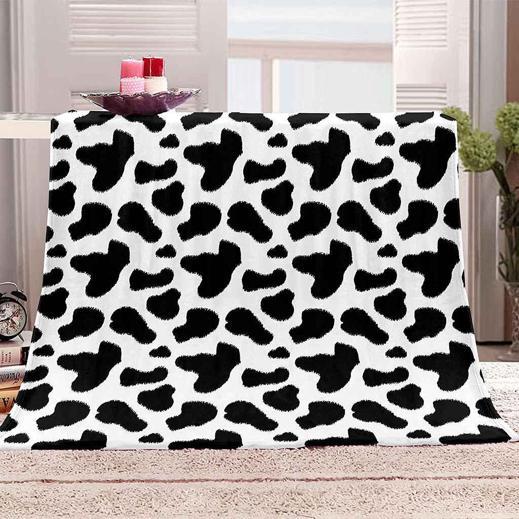 Couverture polaire en flanelle microfibre noire 150x200cm pour lit et canapé