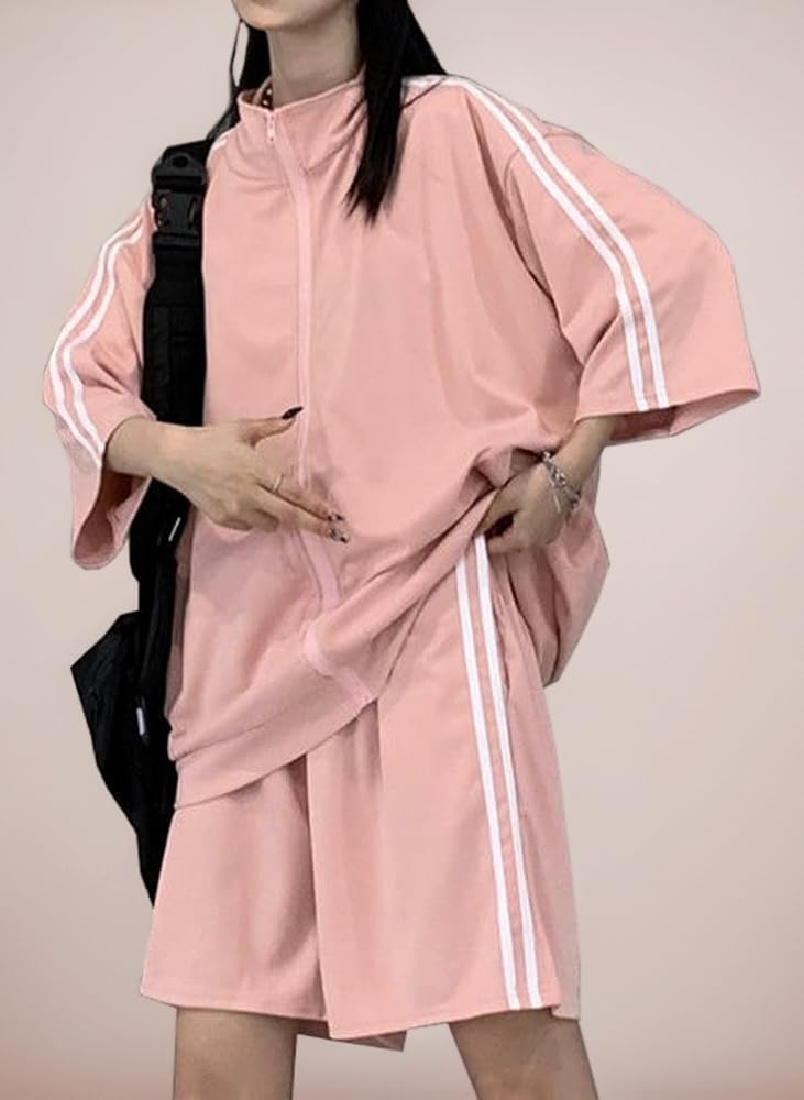 Amazon | [D.IIZOO] 春夏 半袖 2点セット ジャージ レディース