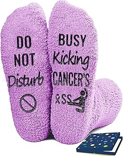 Breast Cancer Socks Gifts for Women - Chemo Survivor Comfort Care Gifts Cancer Awareness Accessories for Cancer Patients