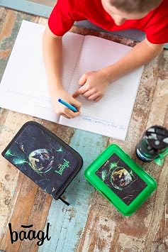 Baagl Minecraft Pencil Case for Boys and Girls, School Pencil Case, Pencil Case for Teenagers, Dragon, S, Colourful, playful, modern, practical