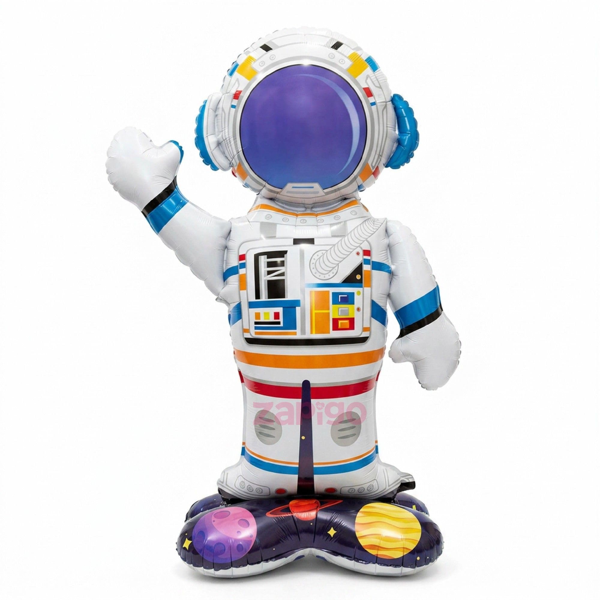 Balloonistics Astronaut Self-Standing Large Foil Balloon | Space Theme Birthday Party Decoration | Outer Space Astronaut Birthday Balloon | No Helium Needed
