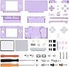 eXtremeRate DS Lite Compatible Assembled Custom Replacement Shell in Clear Material, Includes Replacement Buttons, Compatible with Nintendo DS Lite Screen Lens Clear Purple
