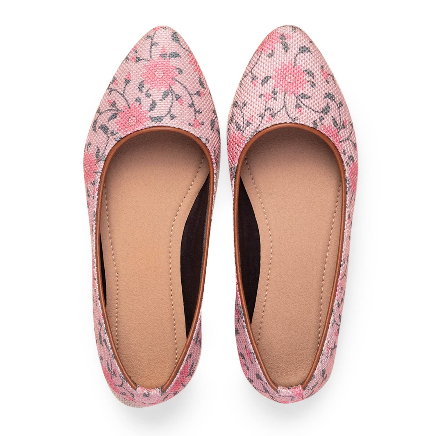 ZOUK 100% Vegan Leather Handcrafted Floral Print Pink Jaipur Garden Bellies - 36 (B0B5DTDML4) Amazon Price History, Amazon Price Tracker