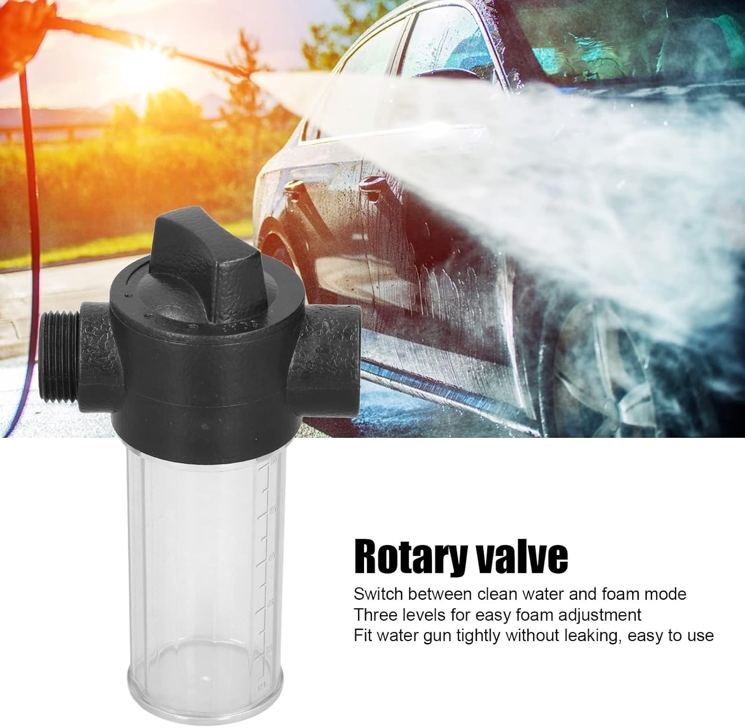 Mumusuki Water Foam Bottle Garden Water Foam Bottle, Water Foam Hose Car Washing Foamer Pot Household Wash Accessories 100ML, Mumusukire84zt5min