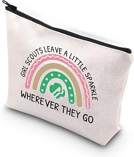 Girl Scout gift Girl Scouts Leave A Little Sparkle Wherever They Go Gift Zipper Pouch Makeup Bag (Girl scout sparkle)