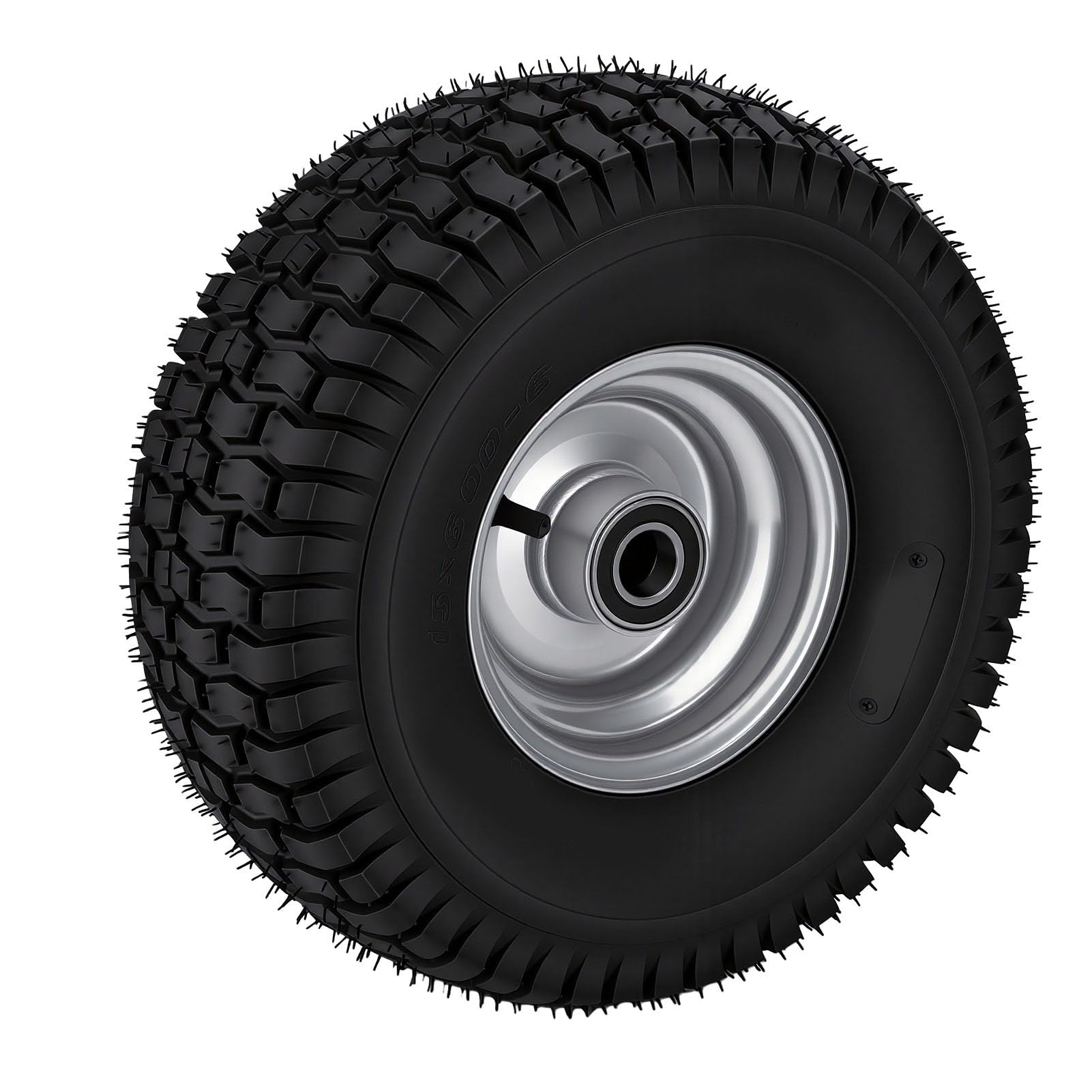 15x6.00-6 Opona Bezdętkowa 6 Cali, Antypoślizgowe Koła Gokartowe z piastą ze Stopu Aluminium 25mm łożysko do Mini Roweru ATV Kosiarka