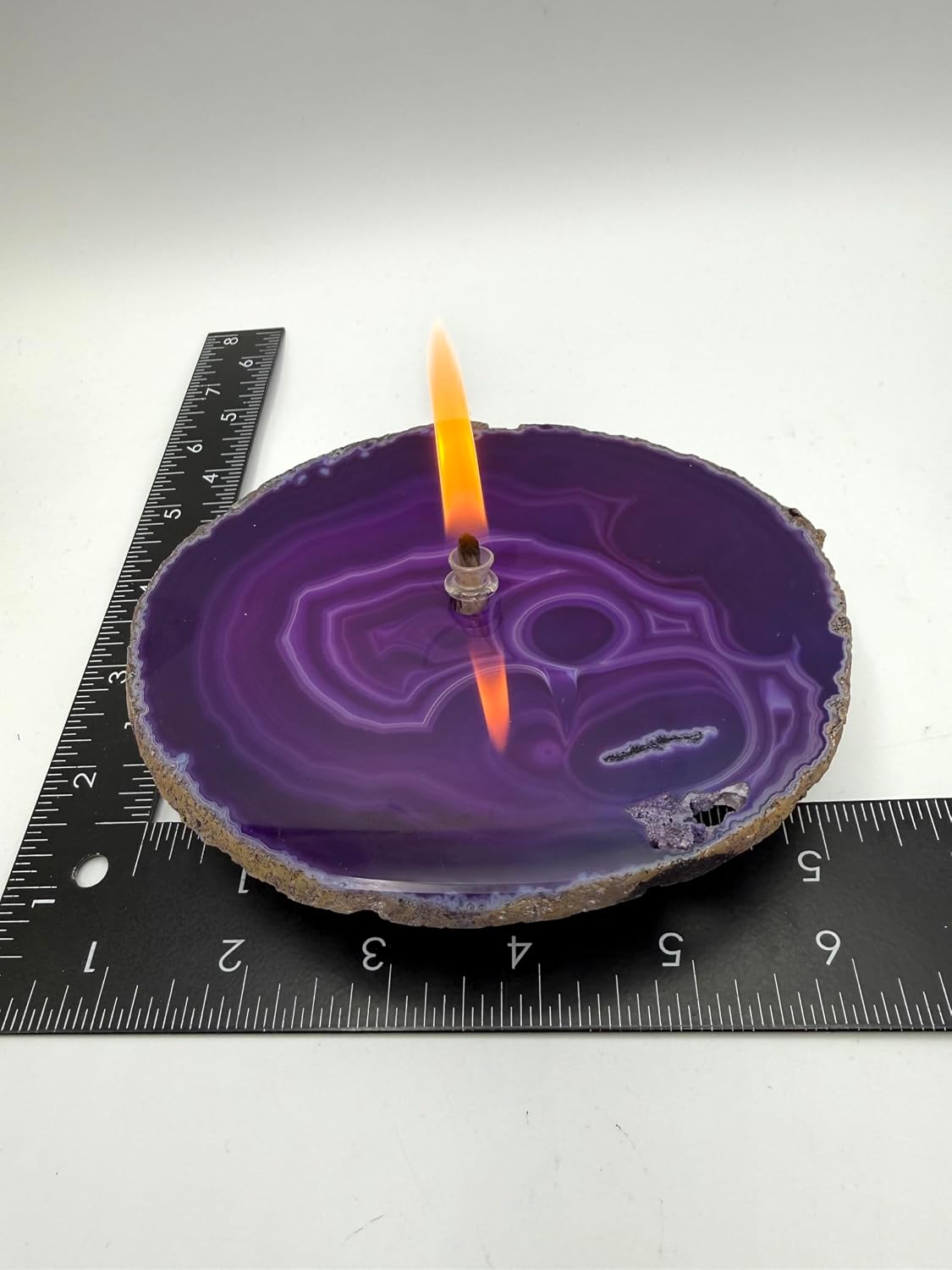 Purple Agate Rock Oil Candle 4"x5" by Found In The Ground Candles #4725