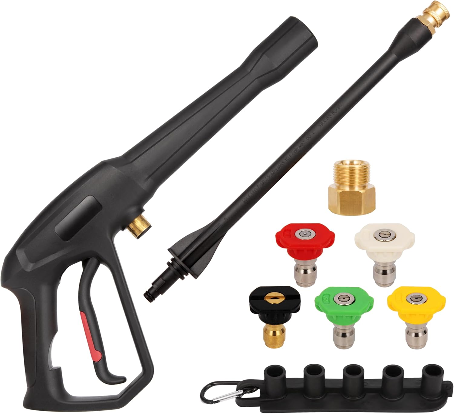 High Pressure Washer Spray Gun kit with Jet Wand and 5