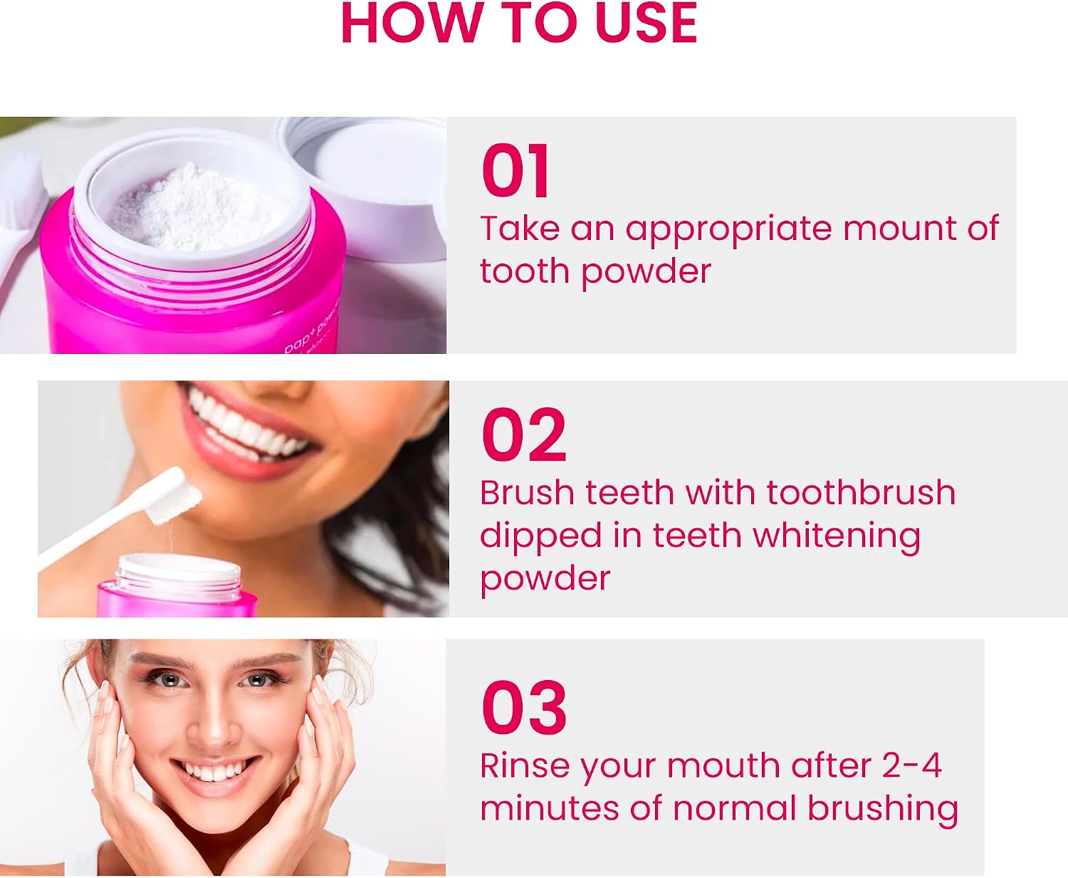 Pap+ Tooth Powder Teeth Whitening Toothpaste - Removes Stains, No Sensitivity - Enamel-Safe Powder for Coffee, Tea, Food, Wine, Tobacco Stains - Teeth Whitening Kit Colour Corrector
