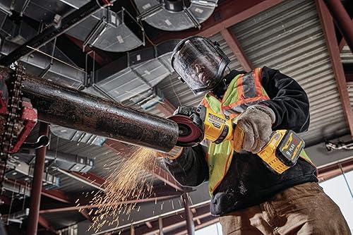 Vista 6 de DEWALT DCG418BR 60V MAX Litio-Ion Brushless 4-12 pulgadas a 6 pulgadas. Amoladora inalámbrica con freno de retroceso (solo herramienta) (renovado)