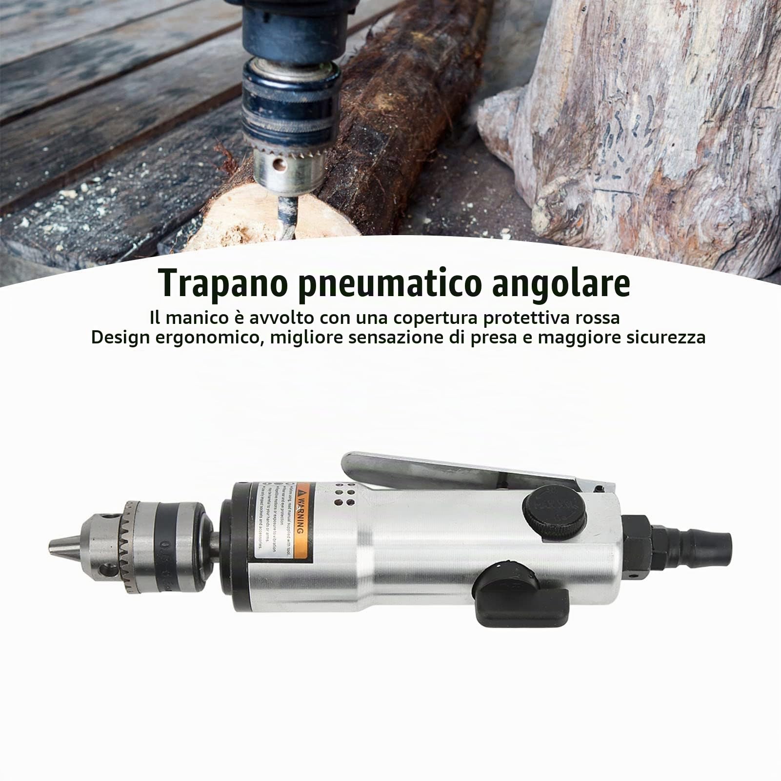 Fyearfly Trapano Pneumatico, 3/8" ad Aria Compressa, 2200 Giri/min, Resistente all'usura