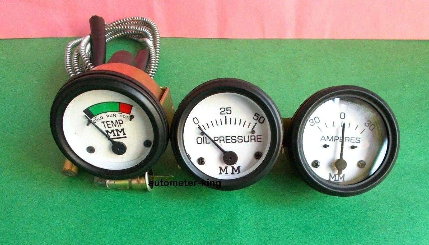 Minneapolis Moline Tractor Temp,Oil Pressure,Ammeter Gauges set for G,R,U,Z,335,Big Mo 400,445,500,600