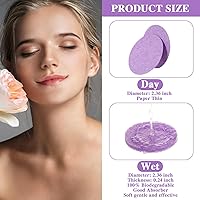 Vista 2 de Tioncy 200 Count Compressed Facial Sponge Natural Face Cleansing Sponge Exfoliating Sponge for Daily Cleansing Spa Makeup Mask Removal Pore