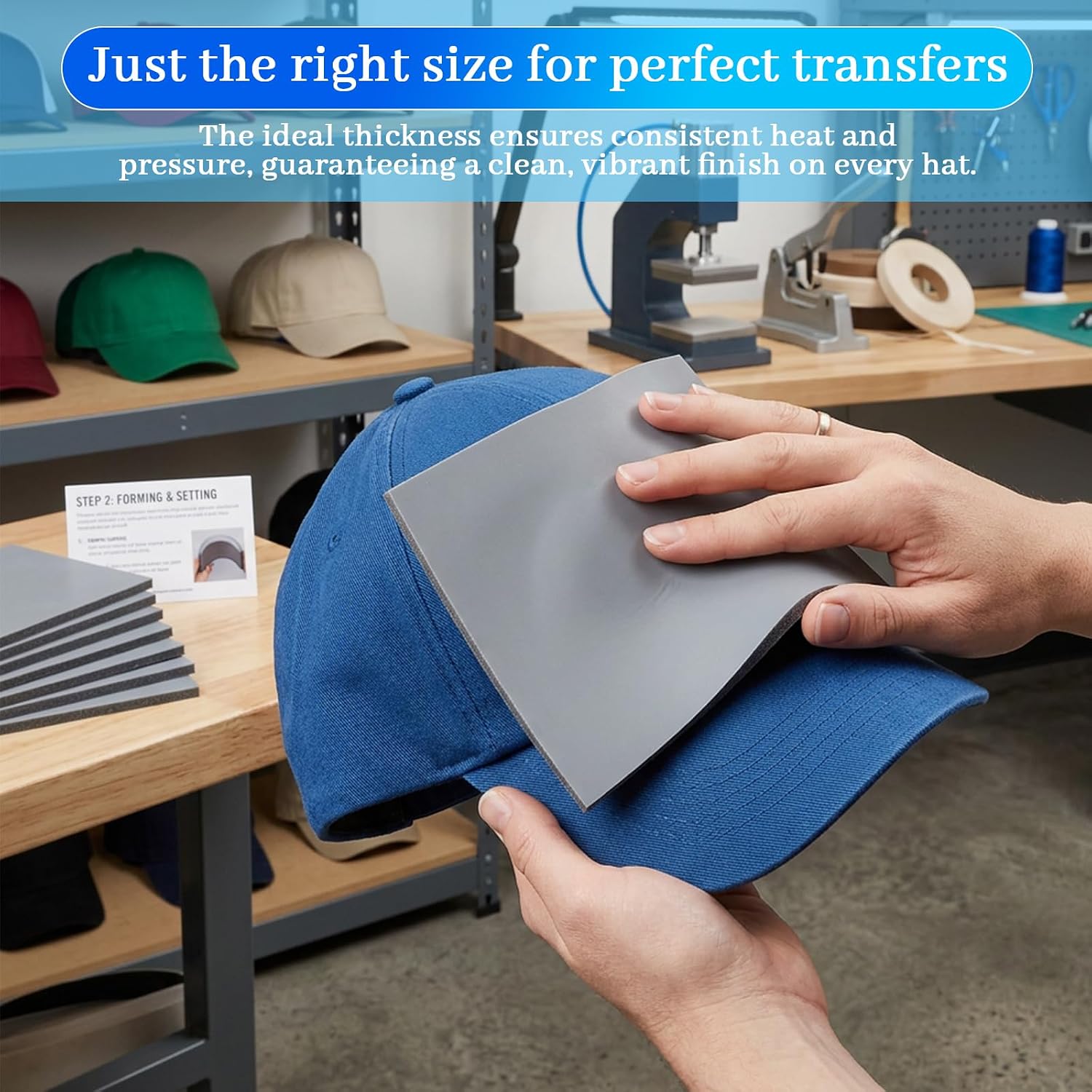 3 Pcs Silicone Heat Press Mat, 4" x 8" Heat Press Pad Resistant to 536°F, Double Sided Transfer Vinyl Ironing Mats for DIY Transfer Projects, for Hats, Sleeves & Small Items