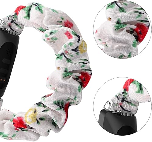 Miniatura 2 de FitTurn Bonitas bandas elásticas compatibles con Fitbit Inspire 2Inspire HRInspireAce 2 con patrón de tela elástica impresa, pulsera de reloj para