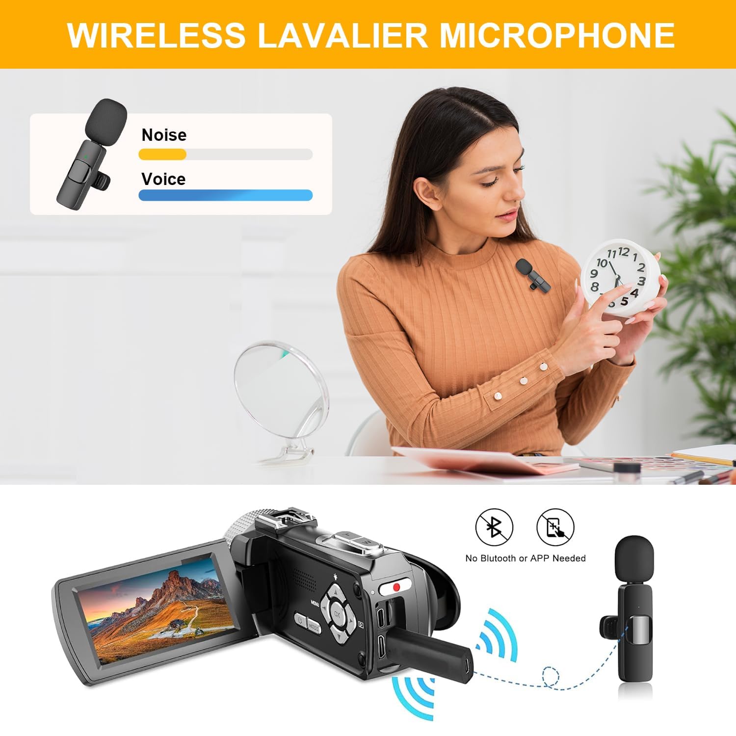 4K Video Camera, 48MP 30FPS Camcorder for Youtube, FHD1080P Video Vlogging Recorder /18X Digital Zoom /3.0'' 270°Rotation IPS Screen Camera Camcorder,with Remote / 2 Batteries