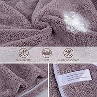 Vista 7 de XDSDDS - Toalla turbante de microfibra para el cabello, absorbente y suave, toalla de secado rápido, toalla mágica de secado rápido para mujeres