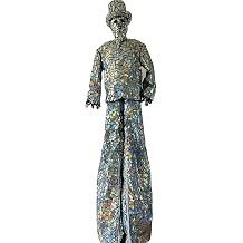 Mirror Man Clothes Hand Screw Silver Stilts Walker Show silver Suit Stage Dress Performance Costume Cosplay Clothing