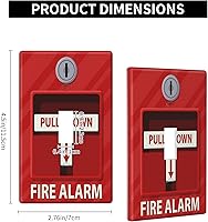 Vista 4 de Cubierta decorativa para interruptor de luz impresa con alarma de incendios, placa de pared decorativa de una sola palanca, placa frontal, 4.50 x