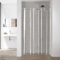 Vista 10 de YISURE Forro de Cortina de Ducha de Medio Tamaño Sin Necesidad de Ganchos 36x74 pulgadas, Tamaño de Cabina Transparente PEVA Plástico Impermeable