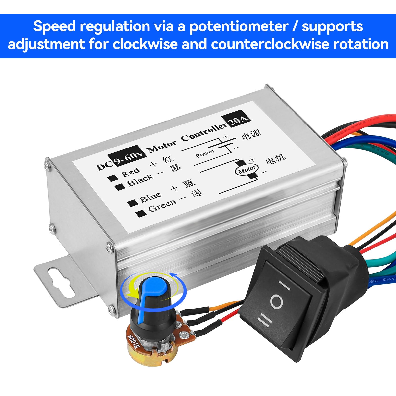 Pwm dc motor snelheid schakelaar controller control omkeerbare regulator kopen? | Korting tot 25