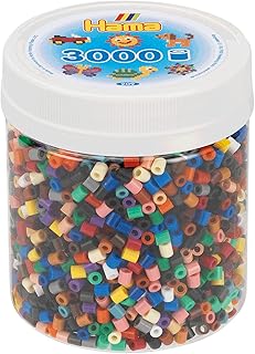 Hama Perlas 209-67 – Lata de Perlas para Planchar con Aprox. 3000 Cuentas Medianas para Manualidades con diámetro de 5 mm, en 22 Colores Diferentes, diversión Creativa para Grandes y pequeños