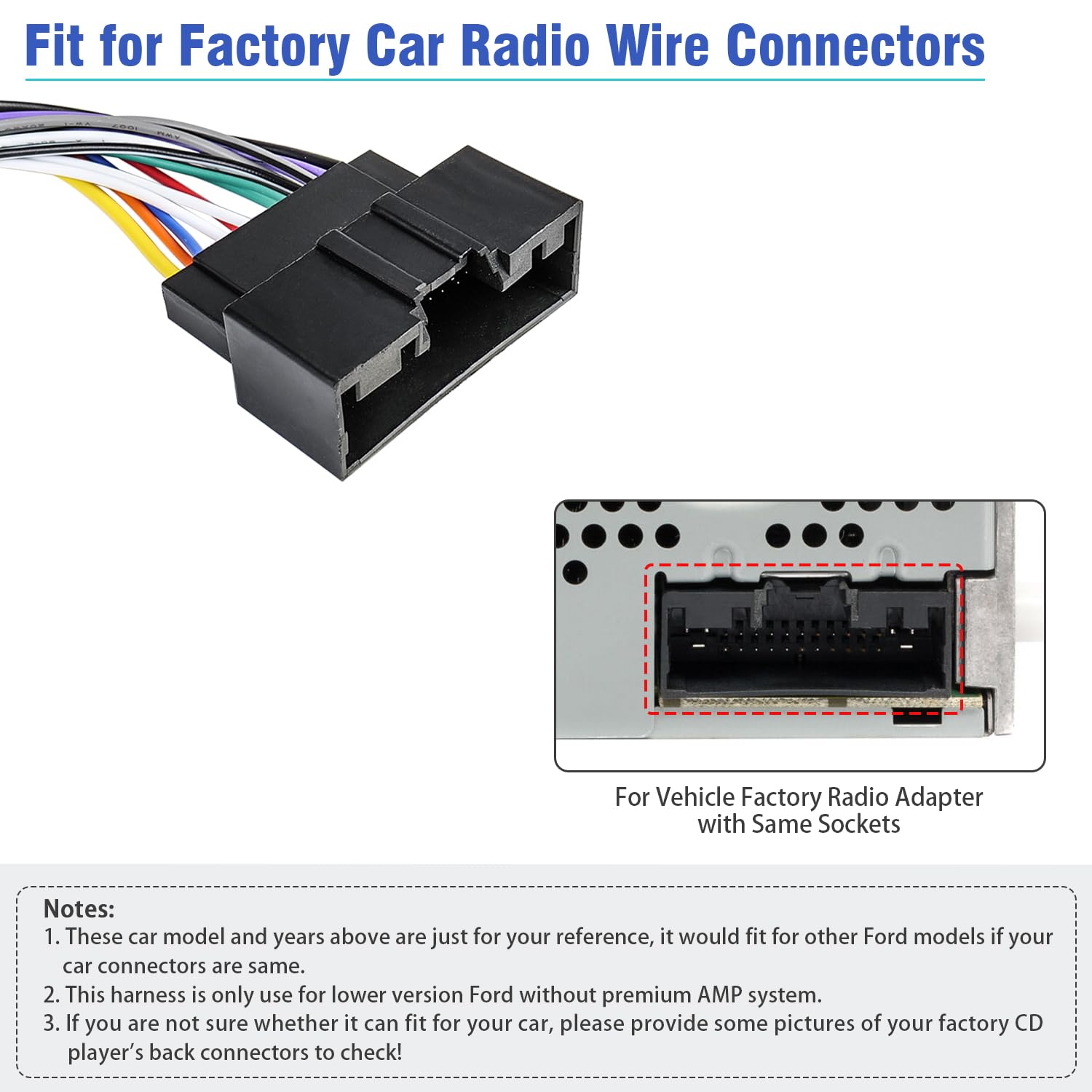 Radio panel set compatible with Ford Focus, Fiesta, Escort, Cougar, P, 16,69