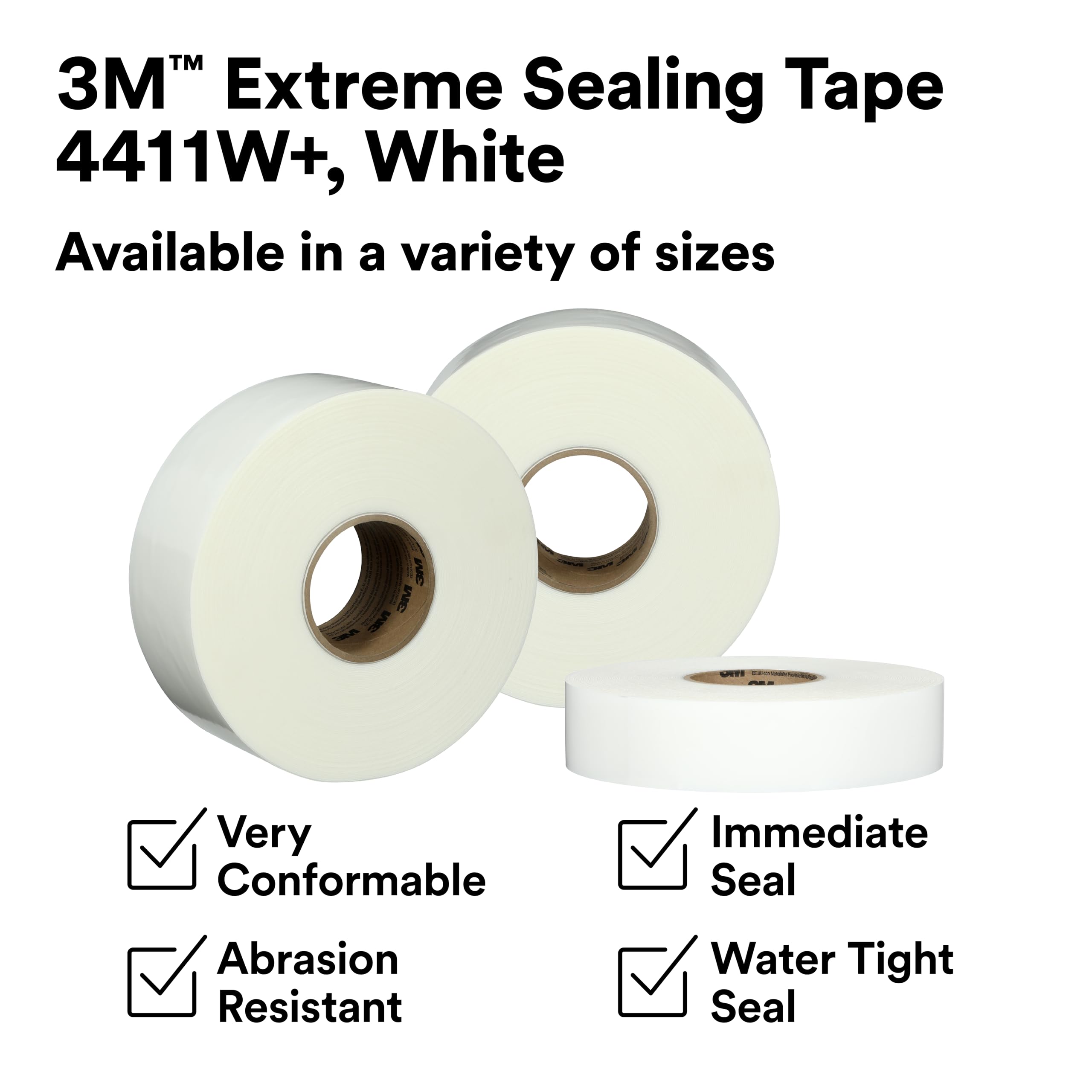 3M Extreme Dichtungsband 4411W+, Weiß, 5,1 cm x 36 m, 1 Rolle
