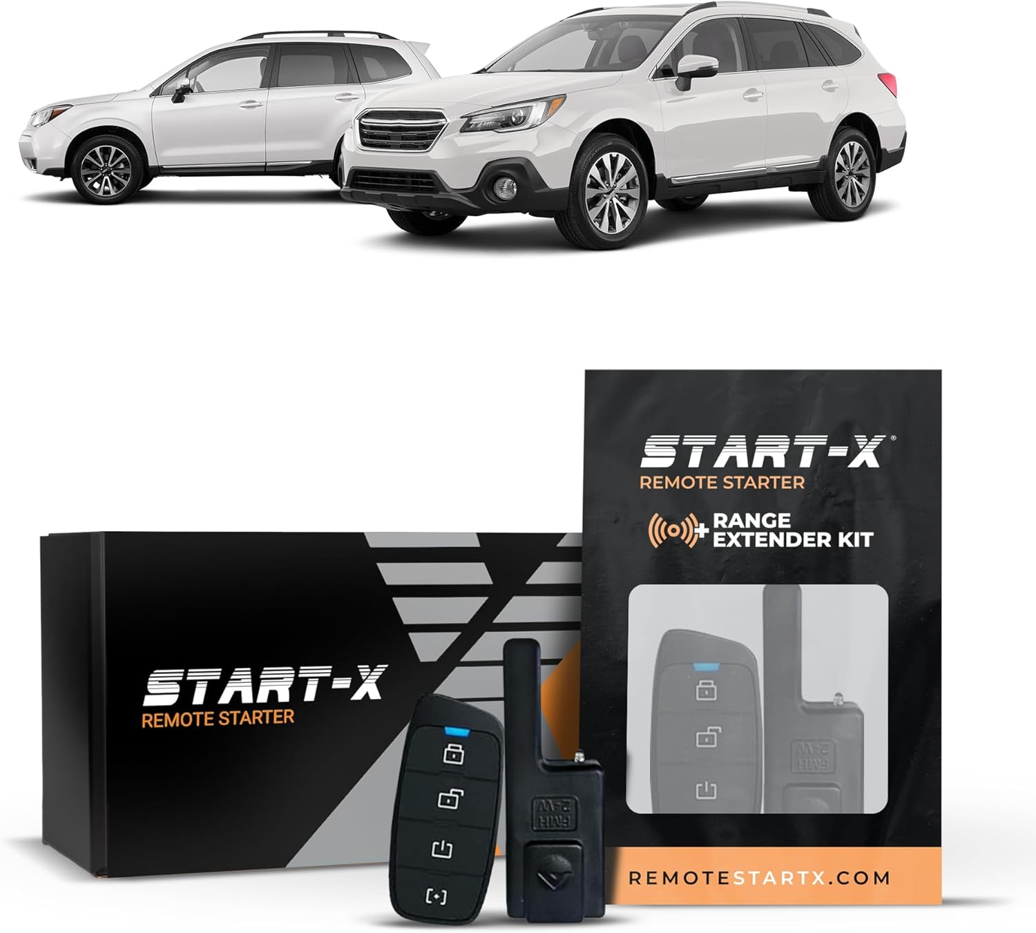 Start-X Remote Starter Kit + 3000ft 2 Way Range Extender for Subaru Forester (2019, 2020, 2021), Legacy (2018-2019), and Outback (2018-2019) Vehicles with Push-to-Start Ignition