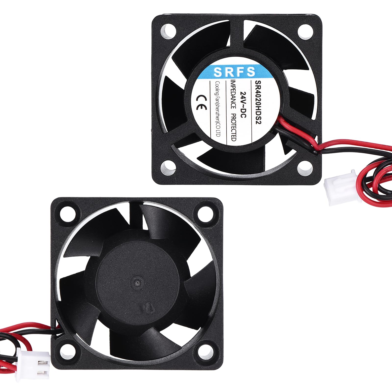 MECCANIXITY 4020 Fan 40mm x 20mm 1-3/5 Inch 5V Small Plastic Cooling Fan 2 Pin for Computer PC Case CPU Heatsink 3D Printer Desktop Cooling Router Server(2 PCS)