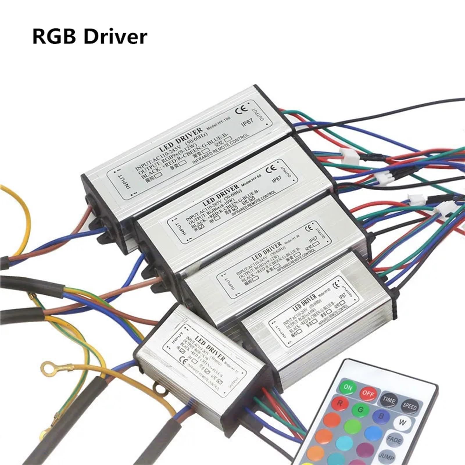 Sterownik LED 10W 20W 30W 50W 100W Biały/Ciepły Biały/Ciepły Biały/RGB Chip Zasilanie Reflektor Koraliki Oświetlenie Oświetlenie Wodoodporny Adapter (Tylko Sterownik RGB, 10W)