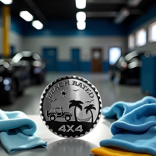 Miniatura 6 de Emblema de Automóvil con Clasificación de Insignia de Playa, Insignia Automotriz de Metal 4 x 4, Insignias de Automóvil de Metal 3D, Emblemas