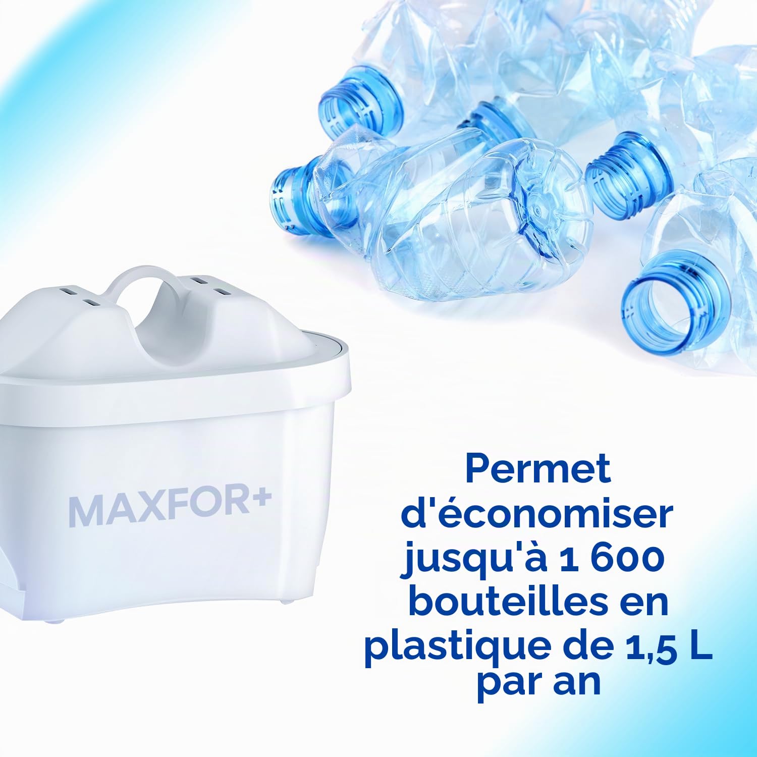AQUAPHOR Carafe filtrante à eau Onyx de 4,2 L, pour réduire le calcaire, le chlore et autres impuretés, comprend 3 cartouches filtrantes Maxfor+ - Noir
