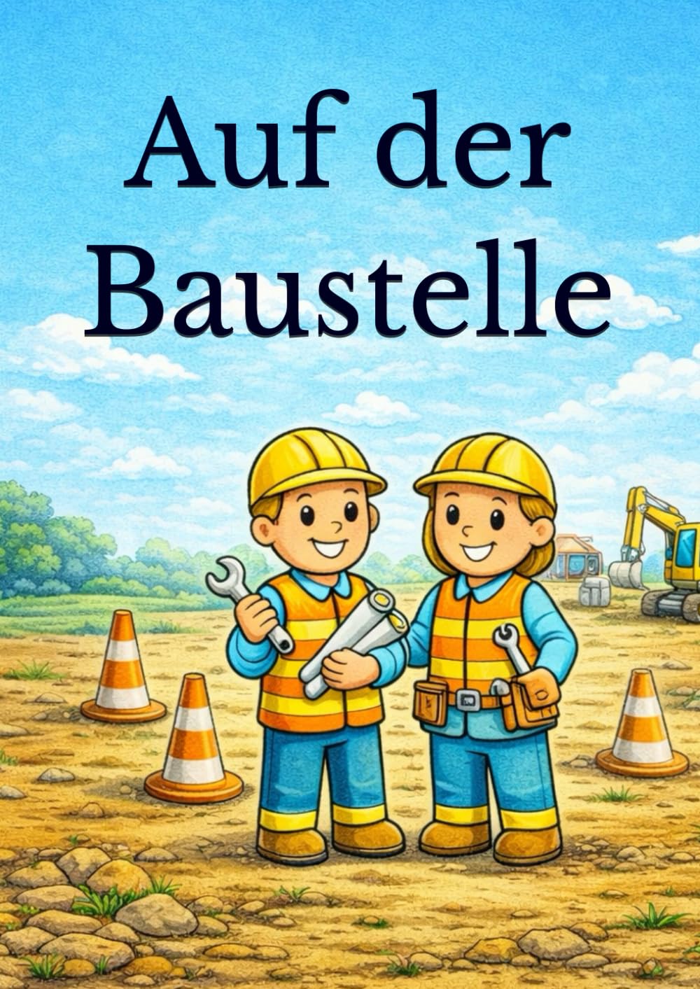 Auf der Baustelle: Ausmalbuch für Kinder 3–6 Jahre