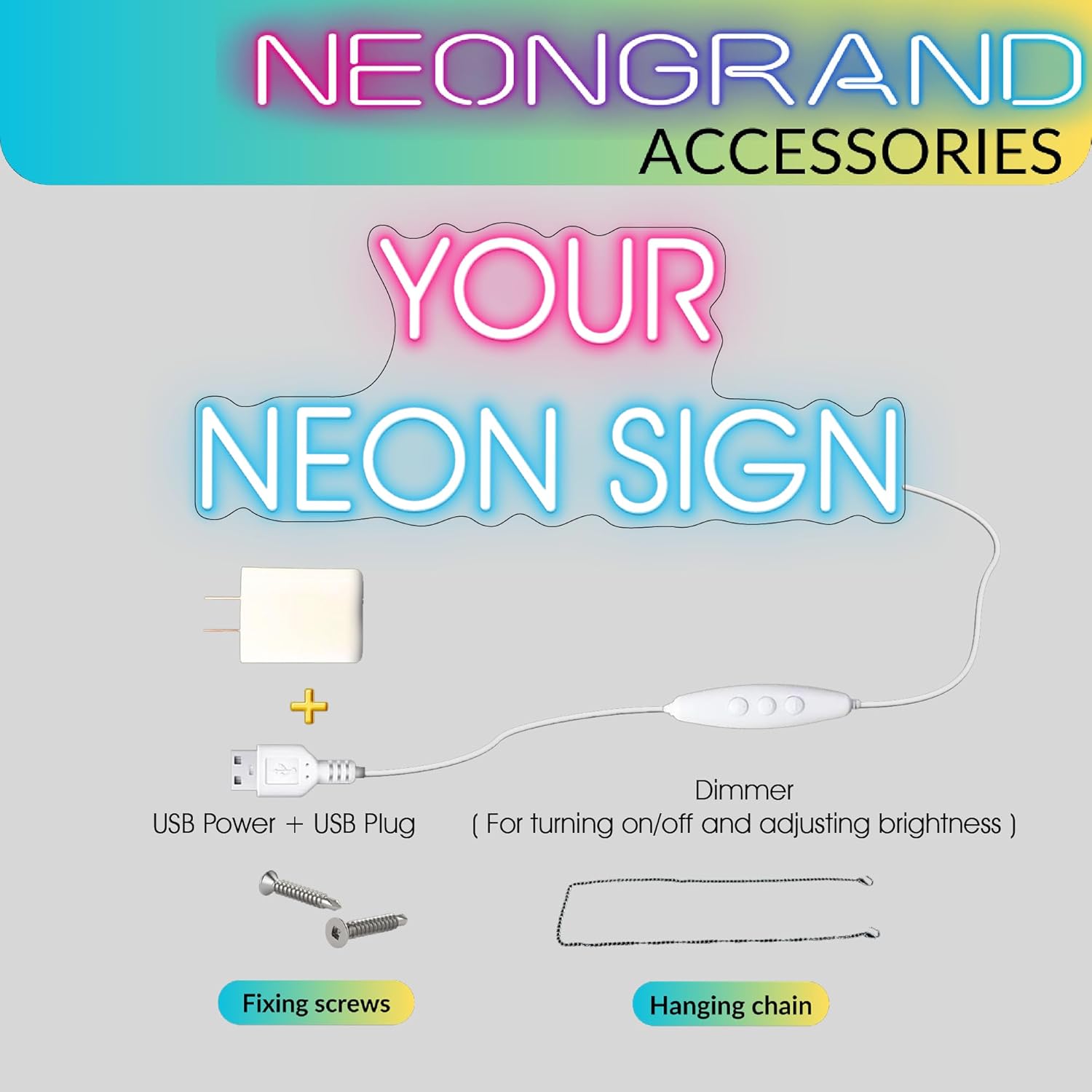 LED Neon Open Sign for Business, Adjustable Brightness Neon Lights for Party Bar Salon Stores Hotel Wall Decor Come in we're Open (Warm White, 16.5x11'') - Image 5