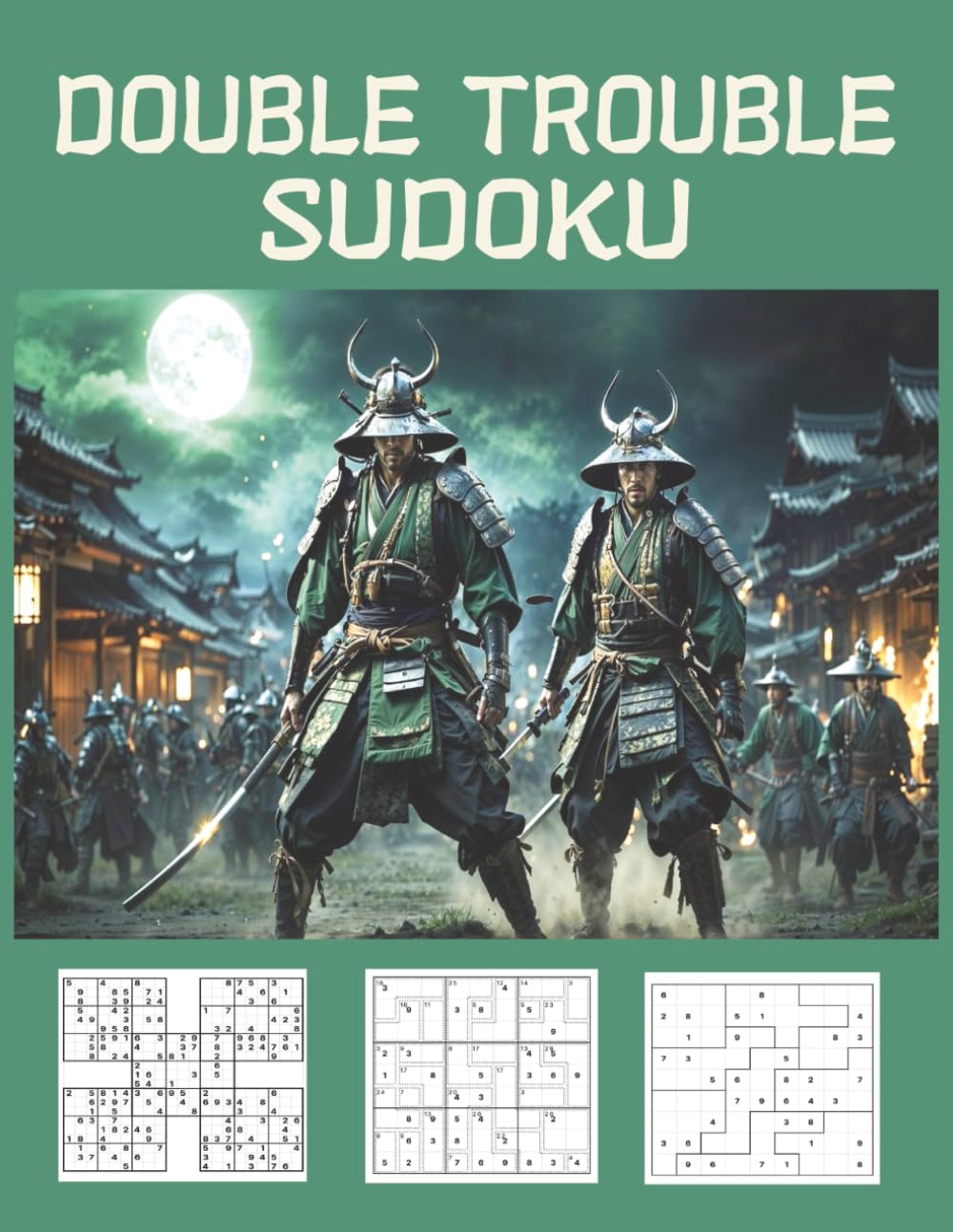 Double Trouble Sudoku: Easy and Medium Samurai, Killer & Jigsaw Puzzles | Large Print, 8.5x11 inch, Extended Issue, 194 pages | For Teens & Adults