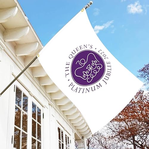 Miniatura 4 de Hulzogul La Reina Isabel II - Bandera del Jubileo Británico, para el 70 Aniversario la Reina - Decoración patriótica del jardín la casa para la