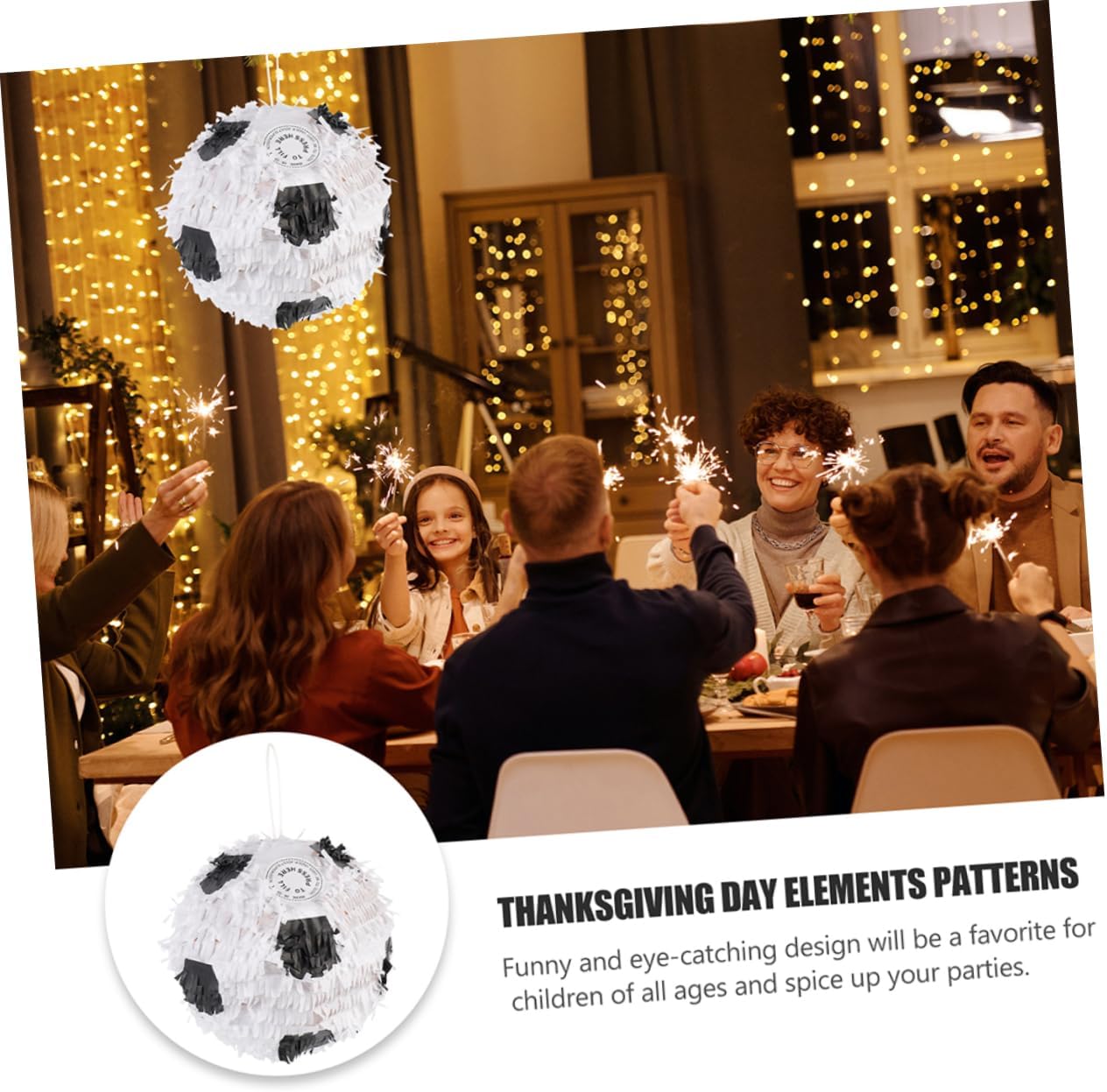 SUPVOX 2Pcs Soccer Ball Pinata with Stick for Football Theme Birthday Decorations Design for Sports Party Fun