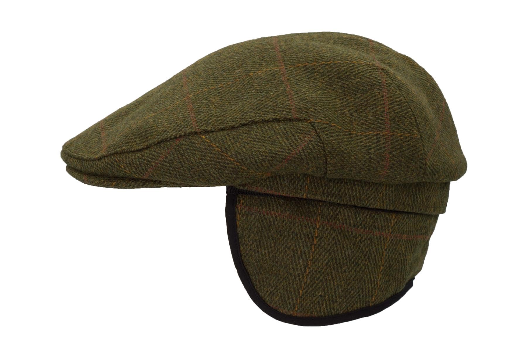 WALKER AND HAWKES - Cappello Piatto Derby Tweed Eddie con copriorecchie Pieghevoli