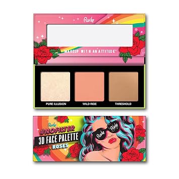 RUDE NOFILTER 3D FACE PALETTE, Roses
