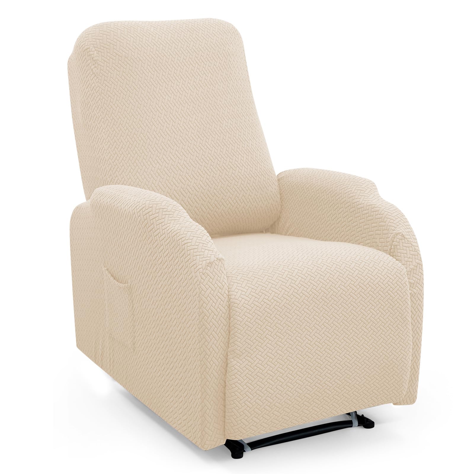 Twill Recliner Chair Covers, Stretch Polyester Spandex Recliner Cover 4 Pieces