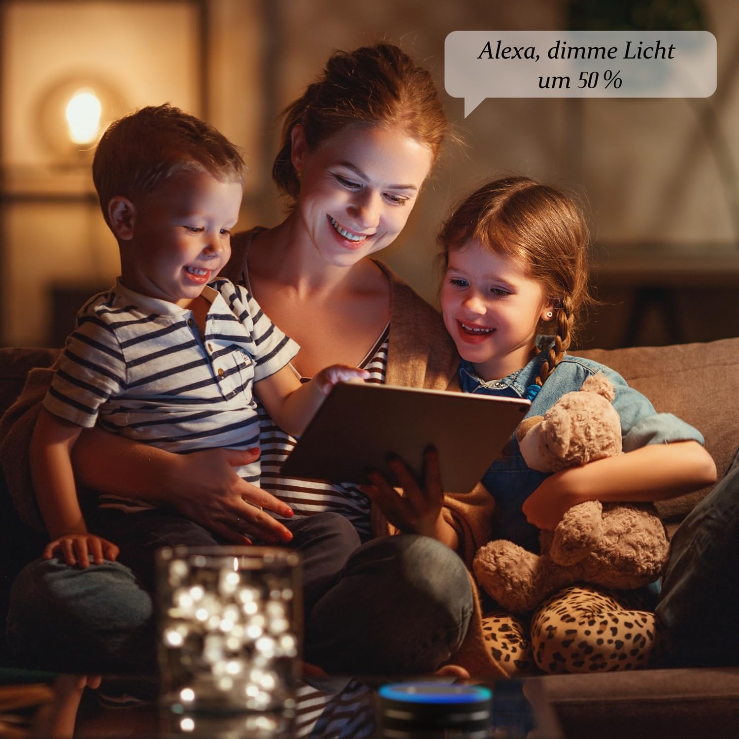 ledscom.de 10x GX53 LED RGB Leuchtmittel, warmweiß - kaltweiß (2900-6100 K), 6,6 W, 670lm, 107°, Smart Home, WLAN, Alexa, matt