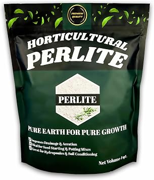 Horticultural Perlite - 1 Quart Bag for Soil Aeration and Drainage Improvement